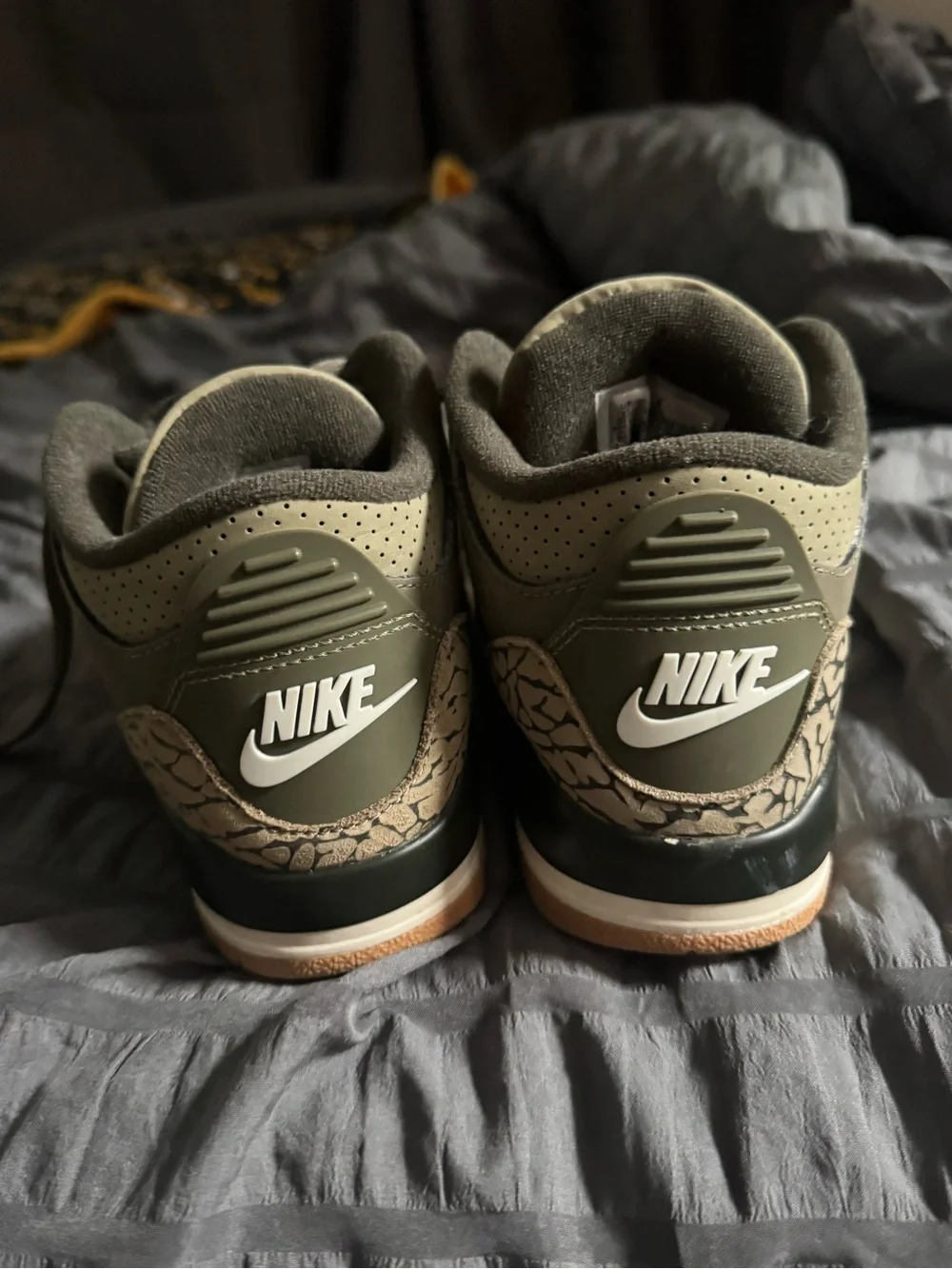 Nike Kids Olive Grey Retro Basketball Sneakers